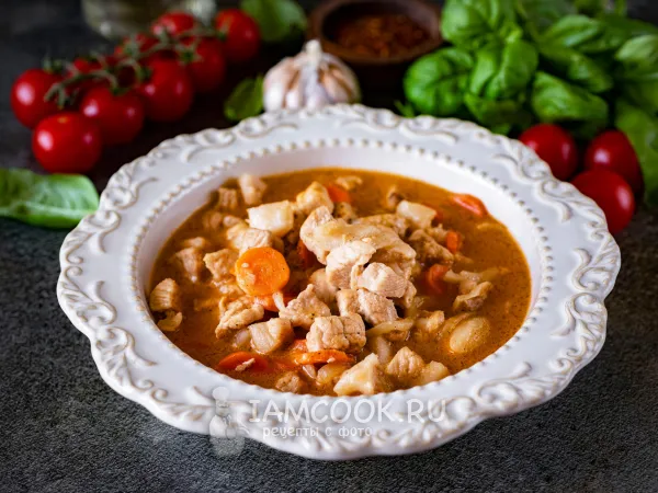 Фото блюда: Гуляш из свинины в афганском казане