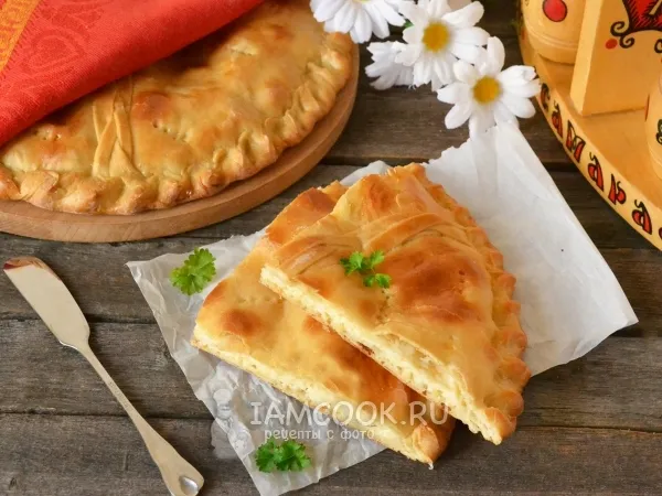 Фото блюда: Пирог с сыром из дрожжевого теста