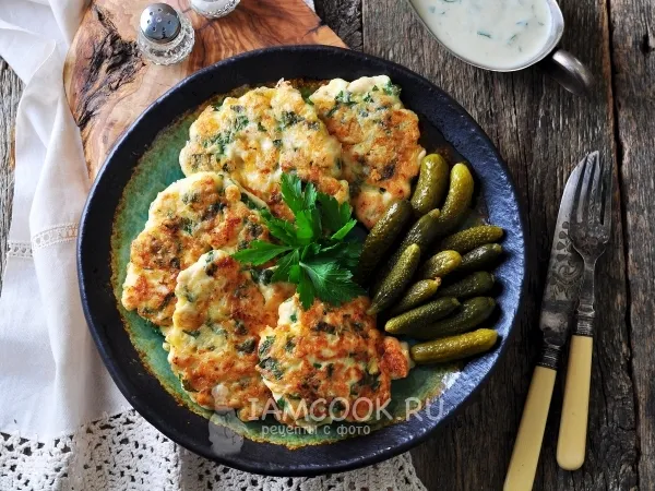 Фото блюда: Оладьи из куриной грудки