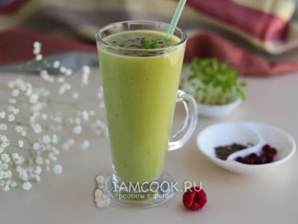 Фото блюда: Смузи с авокадо и бананом