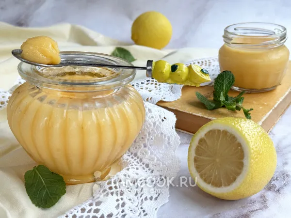 Фото готового блюда: Лимонный курд с желатином