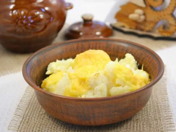 Фото блюда: Цветная капуста запеченная в горшочках