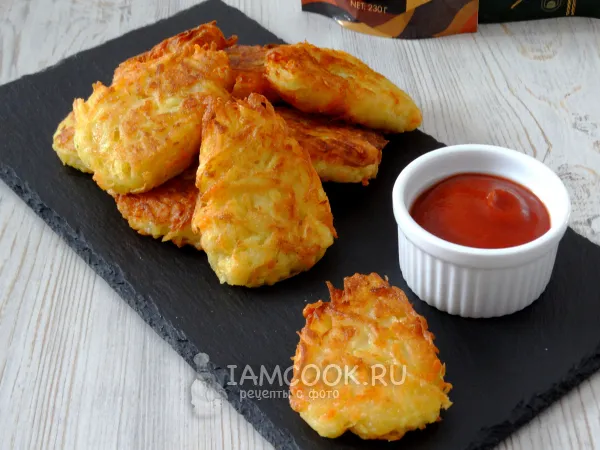 Фото готового блюда: Хашбраун с сыром