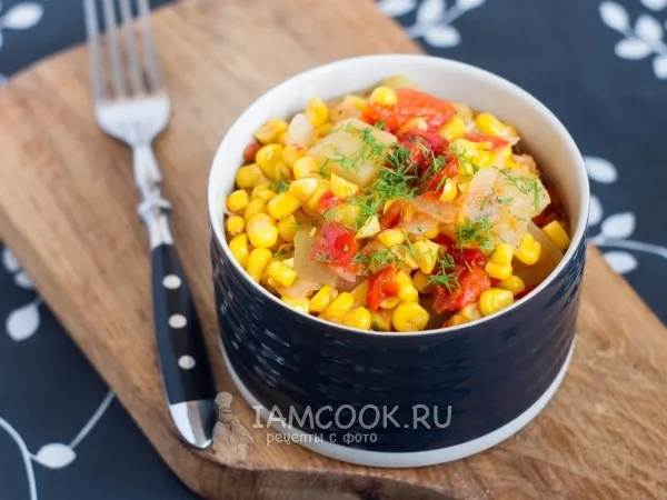 Фото блюда: Овощное рагу с кукурузой