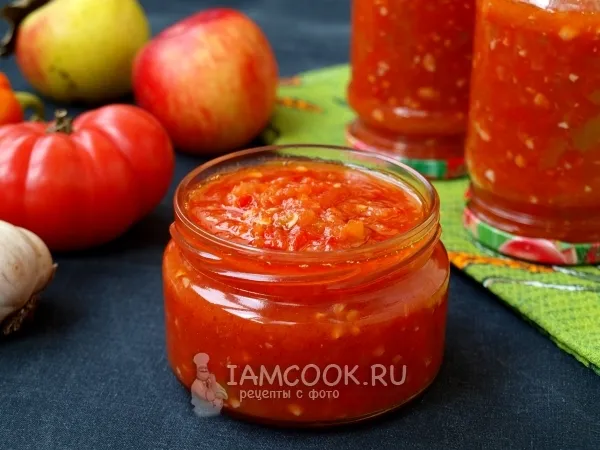 Фото блюда: Аджика с яблоками и помидорами на зиму
