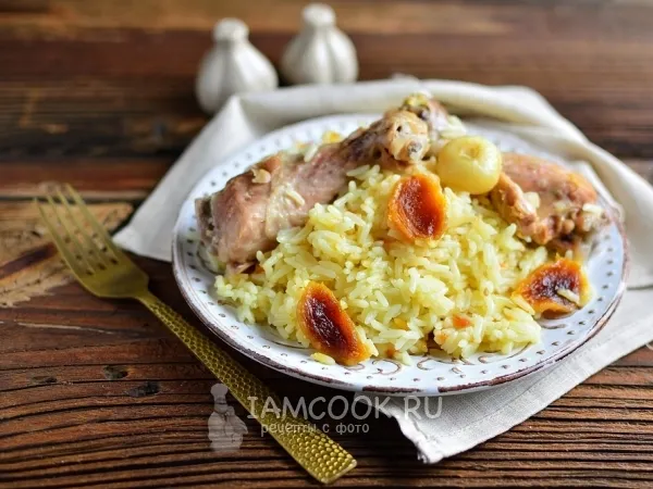 Фото блюда: Плов с куриными ножками в мультиварке