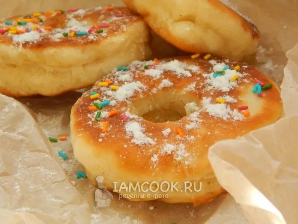 Фото готового блюда: Пончики на кефире за 15 минут