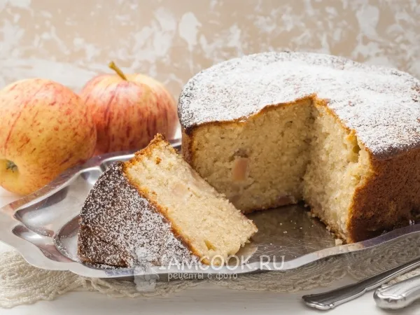 Фото блюда: Творожный кекс с яблоками