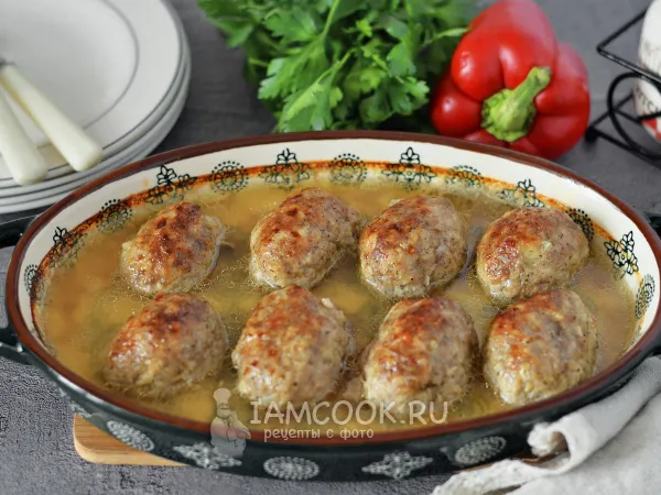 Фото готового блюда: Котлеты из свинины и индейки в духовке