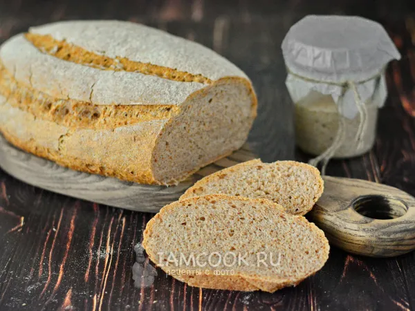 Фото готового блюда: Цельнозерновой хлеб на закваске