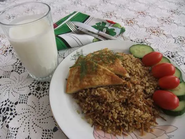 Фото готового блюда: Булгур с яйцом по-арамейски