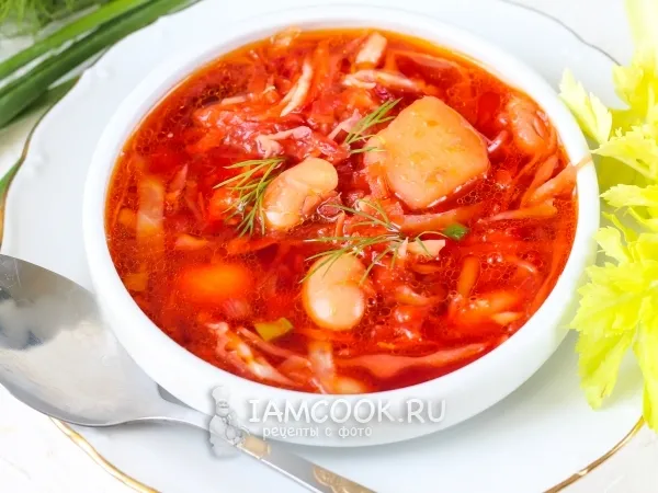 Фото блюда: Постный борщ (классический рецепт)