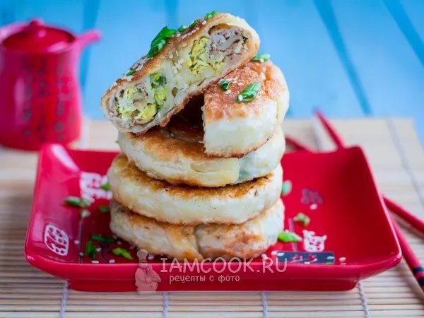 Фото готового блюда: Китайские пирожки «Шаобин»