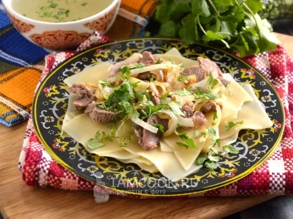 Фото готового блюда: Бешбармак по-казахски