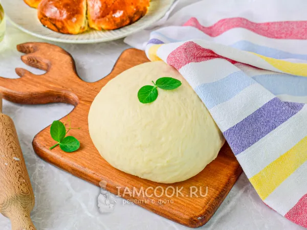 Фото блюда: Дрожжевое тесто на булочки на воде (+сладкие булочки)