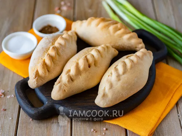 Фото готового блюда: Постные пирожки с гречкой и грибами