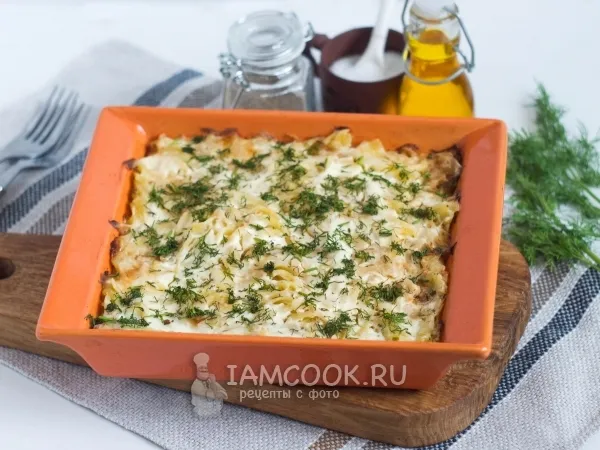 Фото блюда: Макаронно-капустная запеканка с сыром
