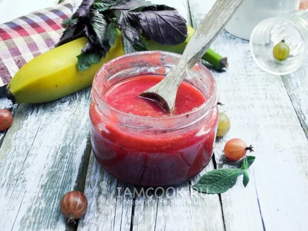 Фото готового блюда: Конфитюр из крыжовника и банана