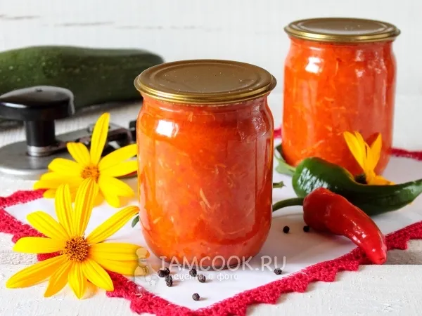 Фото блюда: Классическая аджика из кабачков на зиму