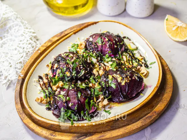 Фото блюда: Равиоли из свеклы с творожным сыром