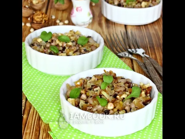 Фото готового блюда: Салат из фасоли и грецких орехов