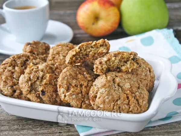 Фото готового блюда: Овсяное печенье без яиц