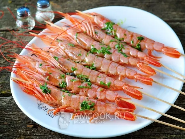 Фото блюда: Лангустины в духовке (на шпажках)