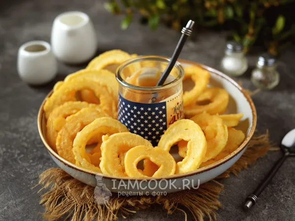 Фото готового блюда: Луковые кольца к пиву