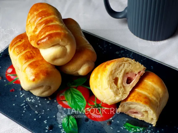 Фото блюда: Булочки с ветчиной и сыром