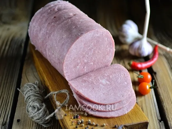 Фото блюда: Колбаса в ветчиннице