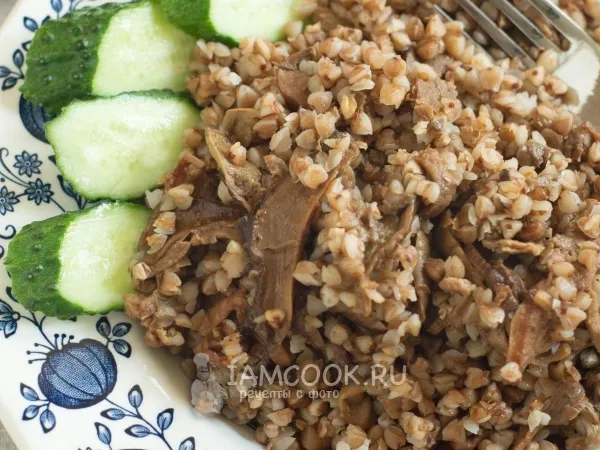 Фото блюда: Гречка с сушеными грибами