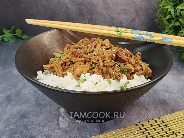 Фото блюда: Грибы эноки с яйцами