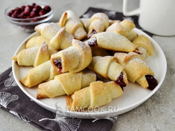 Фото готового блюда: Постные рогалики без дрожжей