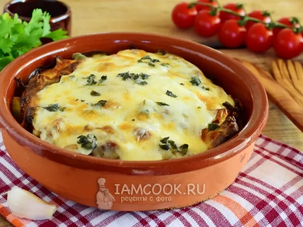 Фото блюда: Вешенки с картошкой в духовке