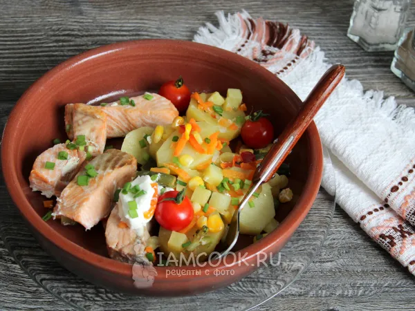 Фото блюда: Кета в духовке в рукаве