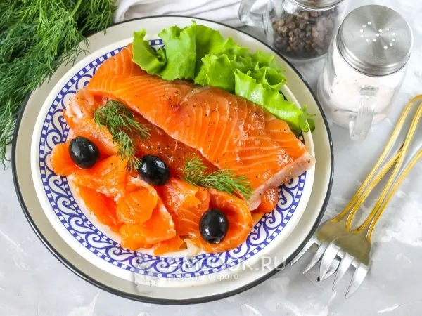 Фото блюда: Засолка кеты