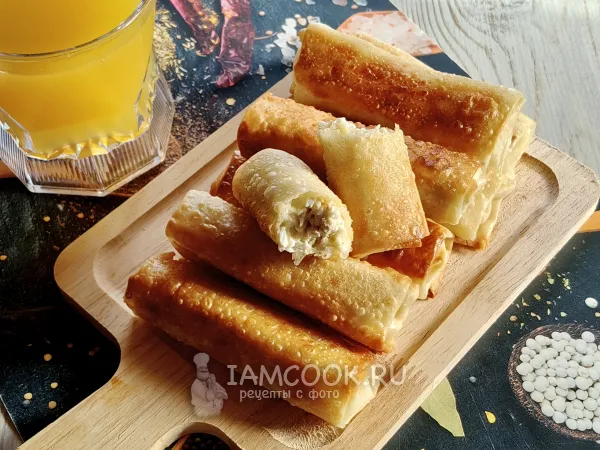 Фото готового блюда: Трубочки из теста фило с начинкой