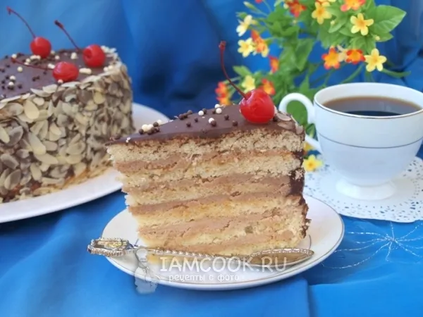 Фото блюда: Бисквитный многослойный торт