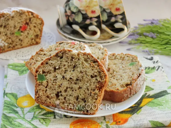 Фото блюда: Кекс с цукатами и орехами