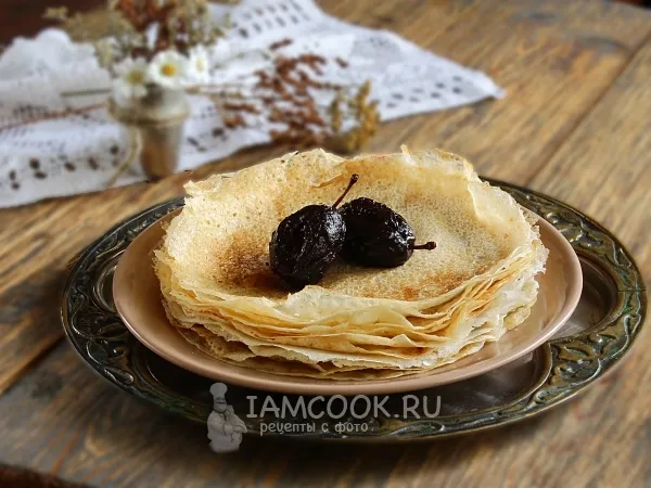 Фото готового блюда: Постные блины на минералке