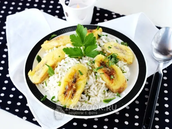 Фото готового блюда: Банановый рис