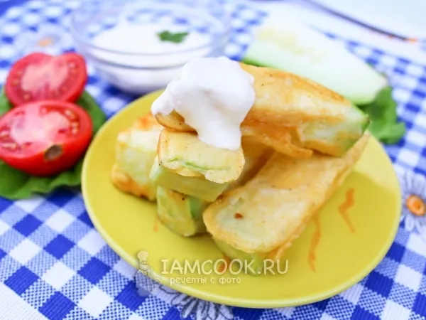 Фото блюда: Кабачковые палочки в кляре