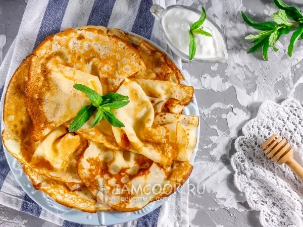 Фото готового блюда: Блины на пахте