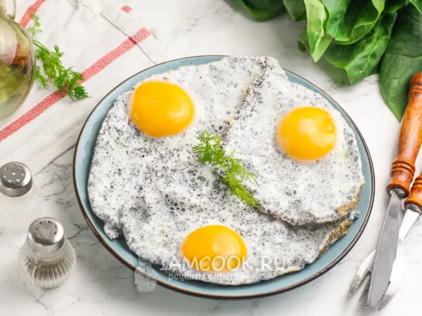 Фото блюда: Яичница с маком