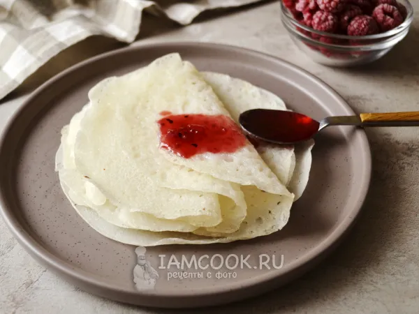 Фото готового блюда: Рисовые блины без яиц и молока