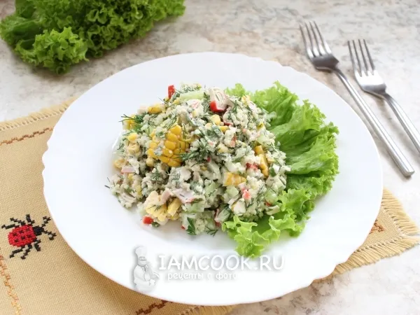 Фото блюда: Крабовый салат с кускусом