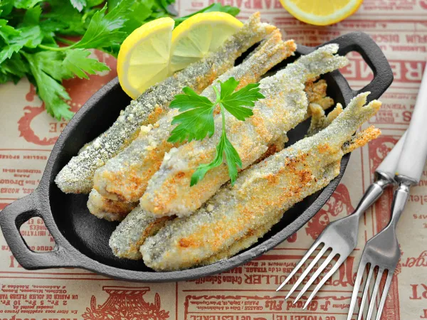 Фото блюда: Жареная мойва с корочкой