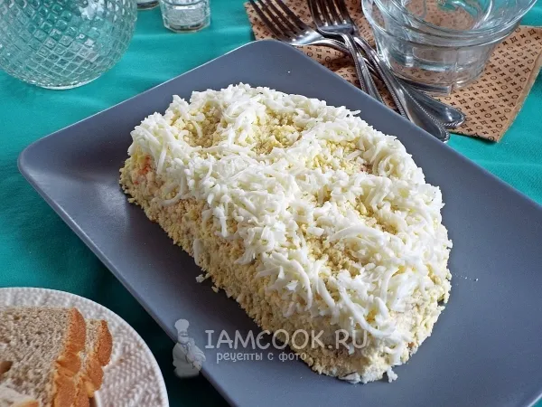 Фото блюда: Салат «Лимонная долька» со шпротами