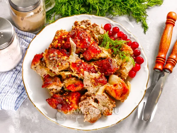 Фото готового блюда: Свинина в горчице в духовке