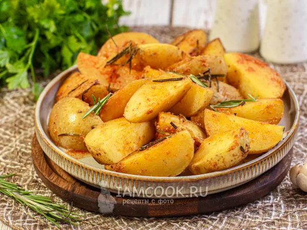 Фото готового блюда: Картошка в рукаве в аэрогриле